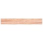 vidaXL Piano Bagno Marrone Chiaro 220x30x4 cm Legno Massello Trattato