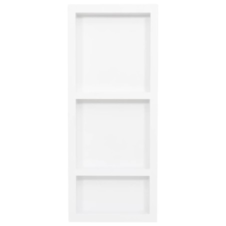 vidaXL Nicchia da Doccia con 3 Scomparti Bianco Lucido 41x99x9 cm