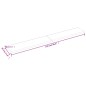 vidaXL Piano Bagno Marrone Chiaro 220x30x4 cm Legno Massello Trattato
