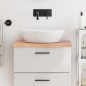 vidaXL Piano Bagno Marrone Chiaro 60x30x4 cm Legno Massello Trattato vidaXL Piano Bagno Marrone Chiaro 60x30x4 cm Legno Massello Trattato