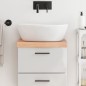 vidaXL Piano Bagno Marrone Chiaro 40x30x6 cm Legno Massello Trattato vidaXL Piano Bagno Marrone Chiaro 40x30x6 cm Legno Massello Trattato