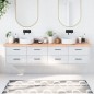 vidaXL Piano Bagno Marrone Chiaro 220x40x6 cm Legno Massello Trattato