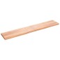vidaXL Piano Bagno Marrone Chiaro 220x40x6 cm Legno Massello Trattato