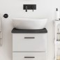 vidaXL Piano Bagno Grigio Scuro 40x40x4 cm Legno Massello Trattato