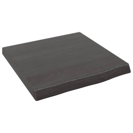 vidaXL Piano Bagno Grigio Scuro 40x40x4 cm Legno Massello Trattato