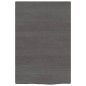 vidaXL Piano Bagno Grigio Scuro 40x60x2 cm Legno Massello Trattato