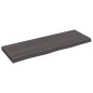 vidaXL Piano Bagno Marrone Scuro 80x30x(2-4)cm Legno Massello Trattato