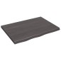 vidaXL Piano Bagno Grigio Scuro 80x60x4 cm Legno Massello Trattato