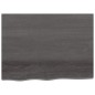 vidaXL Piano Bagno Grigio Scuro 80x60x4 cm Legno Massello Trattato