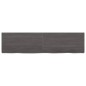 vidaXL Piano Bagno Grigio Scuro 120x30x4 cm Legno Massello Trattato