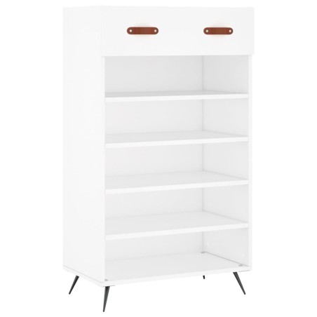 vidaXL Scarpiera Bianca 60x35x105 cm in Legno Multistrato