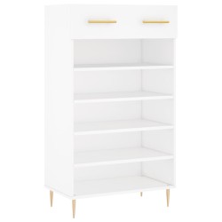 vidaXL Scarpiera Bianca 60x35x105 cm in Legno Multistrato