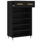 vidaXL Scarpiera Nera 60x35x105 cm in Legno Multistrato vidaXL Scarpiera Nera 60x35x105 cm in Legno Multistrato
