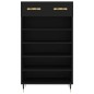 vidaXL Scarpiera Nera 60x35x105 cm in Legno Multistrato vidaXL Scarpiera Nera 60x35x105 cm in Legno Multistrato