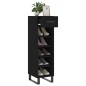 vidaXL Scarpiera Nera 30x35x105 cm in Legno Multistrato vidaXL Scarpiera Nera 30x35x105 cm in Legno Multistrato
