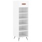 vidaXL Scarpiera Bianco Lucido 30x35x105 cm in Legno Multistrato vidaXL Scarpiera Bianco Lucido 30x35x105 cm in Legno Multistrato
