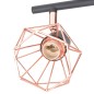vidaXL Plafoniera con 6 Faretti E14 Nera e Rame vidaXL Plafoniera con 6 Faretti E14 Nera e Rame