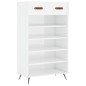 vidaXL Scarpiera Bianco Lucido 60x35x105 cm in Legno Multistrato vidaXL Scarpiera Bianco Lucido 60x35x105 cm in Legno Multistrato