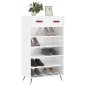 vidaXL Scarpiera Bianco Lucido 60x35x105 cm in Legno Multistrato vidaXL Scarpiera Bianco Lucido 60x35x105 cm in Legno Multistrato