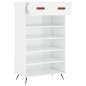 vidaXL Scarpiera Bianco Lucido 60x35x105 cm in Legno Multistrato vidaXL Scarpiera Bianco Lucido 60x35x105 cm in Legno Multistrato