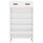 vidaXL Scarpiera Bianco Lucido 60x35x105 cm in Legno Multistrato vidaXL Scarpiera Bianco Lucido 60x35x105 cm in Legno Multistrato