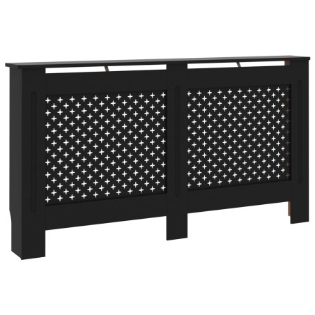 vidaXL Copertura per Radiatore Nera 152x19x81 cm in MDF