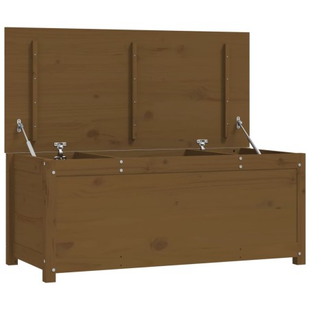 vidaXL Contenitore Portaoggetti Miele 110x50x45,5cm Massello di Pino