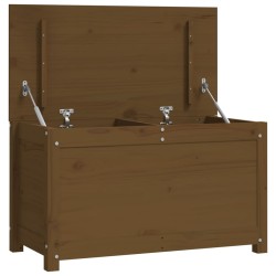 vidaXL Contenitore Portaoggetti Miele 80x40x45,5cm Legno Massello Pino