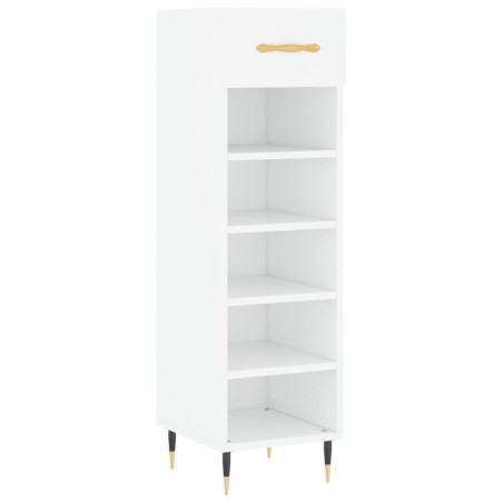 vidaXL Scarpiera Bianca 30x35x105 cm in Legno Multistrato