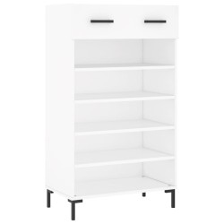 vidaXL Scarpiera Bianca 60x35x105 cm in Legno Multistrato