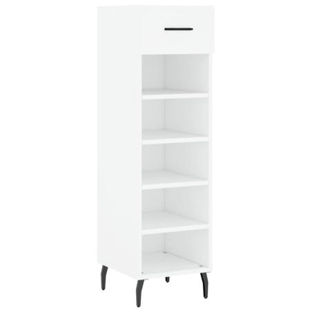 vidaXL Scarpiera Bianca 30x35x105 cm in Legno Multistrato