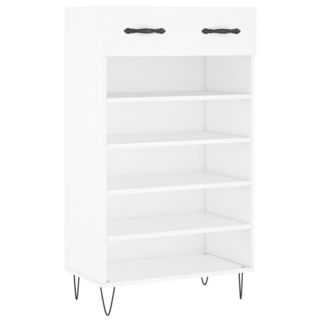 vidaXL Scarpiera Bianca 60x35x105 cm in Legno Multistrato