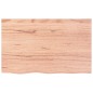 vidaXL Piano Bagno Marrone Chiaro 80x50x6 cm Legno Massello Trattato vidaXL Piano Bagno Marrone Chiaro 80x50x6 cm Legno Massello Trattato