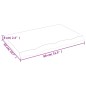 vidaXL Piano Bagno Marrone Chiaro 80x50x6 cm Legno Massello Trattato vidaXL Piano Bagno Marrone Chiaro 80x50x6 cm Legno Massello Trattato