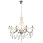 vidaXL Lampadario con Perline Argento 8 Lampadine E14 vidaXL Lampadario con Perline Argento 8 Lampadine E14