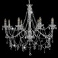 vidaXL Lampadario con Perline Argento 8 Lampadine E14 vidaXL Lampadario con Perline Argento 8 Lampadine E14