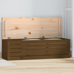 vidaXL Contenitore Portaoggetti Miele 109x36,5x33cm Massello di Pino