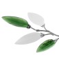 vidaXL Lampada Soffitto Foglie Bianco e Verde Cristallo Acrilico 3xE14 vidaXL Lampada Soffitto Foglie Bianco e Verde Cristallo Acrilico 3xE14