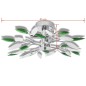 vidaXL Lampada Soffitto Foglie Bianco e Verde Cristallo Acrilico 3xE14 vidaXL Lampada Soffitto Foglie Bianco e Verde Cristallo Acrilico 3xE14