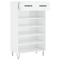 vidaXL Scarpiera Bianco Lucido 60x35x105 cm in Legno Multistrato vidaXL Scarpiera Bianco Lucido 60x35x105 cm in Legno Multistrato