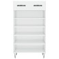 vidaXL Scarpiera Bianco Lucido 60x35x105 cm in Legno Multistrato vidaXL Scarpiera Bianco Lucido 60x35x105 cm in Legno Multistrato
