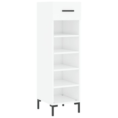 vidaXL Scarpiera Bianco Lucido 30x35x105 cm in Legno Multistrato