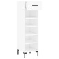 vidaXL Scarpiera Bianco Lucido 30x35x105 cm in Legno Multistrato vidaXL Scarpiera Bianco Lucido 30x35x105 cm in Legno Multistrato