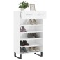 vidaXL Scarpiera Bianco Lucido 60x35x105 cm in Legno Multistrato vidaXL Scarpiera Bianco Lucido 60x35x105 cm in Legno Multistrato