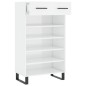 vidaXL Scarpiera Bianco Lucido 60x35x105 cm in Legno Multistrato vidaXL Scarpiera Bianco Lucido 60x35x105 cm in Legno Multistrato