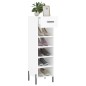 vidaXL Scarpiera Bianco Lucido 30x35x105 cm in Legno Multistrato vidaXL Scarpiera Bianco Lucido 30x35x105 cm in Legno Multistrato