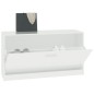 Panca Porta Scarpe Bianco Lucido 80x24x45 cm Legno Multistrato Panca Porta Scarpe Bianco Lucido 80x24x45 cm Legno Multistrato