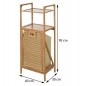 Bathroom Solutions Scaffale con 2 Ripiani e Cesto in Bambù 95 cm Bathroom Solutions Scaffale con 2 Ripiani e Cesto in Bambù 95 cm