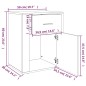 Comodino Rovere Marrone 50x36x60 cm Legno Multistrato Comodino Rovere Marrone 50x36x60 cm Legno Multistrato