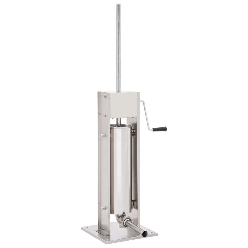 vidaXL Insaccatrice Manuale Argento 7 L in Acciaio Inossidabile vidaXL Insaccatrice Manuale Argento 7 L in Acciaio Inossidabile